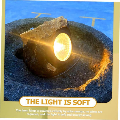 Solar Outdoor Lights for Garden Pathway Waterproof Simulated Tree Stump -Pack Solar Pathway Lights for Landscape Decoration