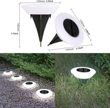 ASLIDECOR Solar Ground Lights Outdoor, 8 Pack Waterproof 14 LED Solar Deck Lights Round Step Lights Garden | Lumora