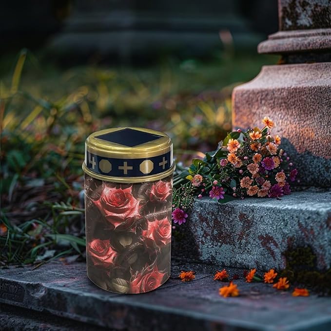 Solar Garden Lights Outdoor Waterproof Decorative Solar Lights Red Roses Outdoor Solar Lights for Garden Yard Patio Lawn Outdoor Decor, Gifts for Dad,Mother,Grandma