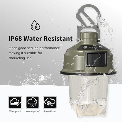 LED Camping Lantern Waterproof, Portable Flashlight for Camping and 100FT Solar String Lights Outdoor Waterproof