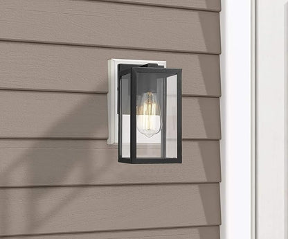 Bestshared Exterior Wall Light, Outdoor Wall Mount Lighting, 1-Light Outdoor Wall Sconce, Wall Lantern Fixture (Black, 3 Pack)