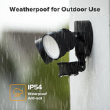 LUTEC Shrimp P6221B-PIR24 2000 Lumen 18 Watt 26 LED Motion Activated Integrated Dual-Head Floodlight Outdoor, IP54 | Lumora