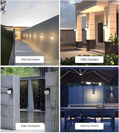 QUQUQ Solar Pathway Lights Wall Solar Outdoor Lights Bright Waterproof Security Light for Patio Yard Patio Decor