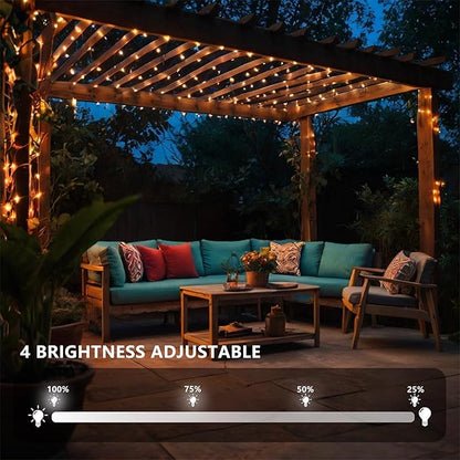 Warm White Christmas Lights - 143.7ft 400 LED Tree Lights Outdoor, UL Certified Plug in Fairy Outdoor Waterproof, Indoor Twinkle 8 Modes & Timer for Outside, Bedroom, Party Wedding