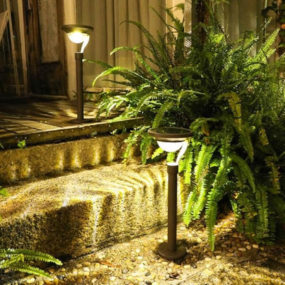 2 in 1 Solar Pathway Lights, Solar Shadow Lights Outdoor Warm White Waterproof Stainless Steel Automatic Solar Landscape Lights for Patio, Yard, Lawn, Garden and Path (Solar Path Light-2 Pack)