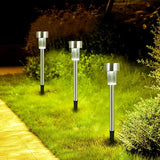 6pcs Solar Path Lights Outdoor Yard Garden Landscape Lamps 55 Stainless Steel White Light Waterproof for Lawn and | Lumora