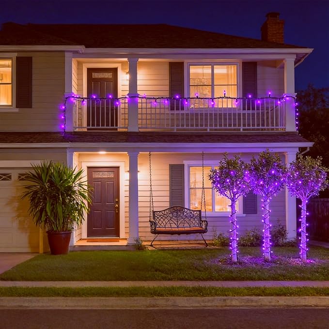 100 LED Purple Christmas Lights, UL Certified Commercial Grade Green Wire String Lights 35 FT, for Indoor and | Lumora