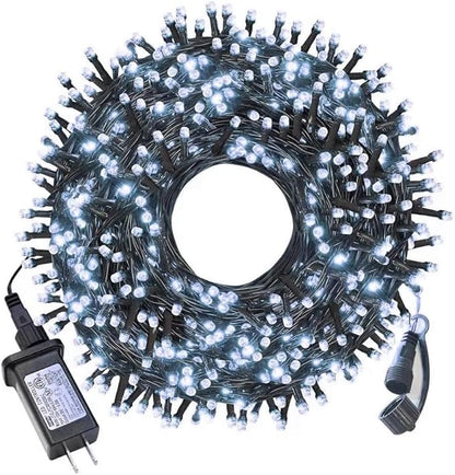 Christmas Lights Outdoor - Christmas Tree Lights - 66FT 200 LED with 8 Modes, End-to-End Plug, UL Certified, Waterproof Fairy String Lights for Xmas Tree Decorations Garden Party(Cool White)