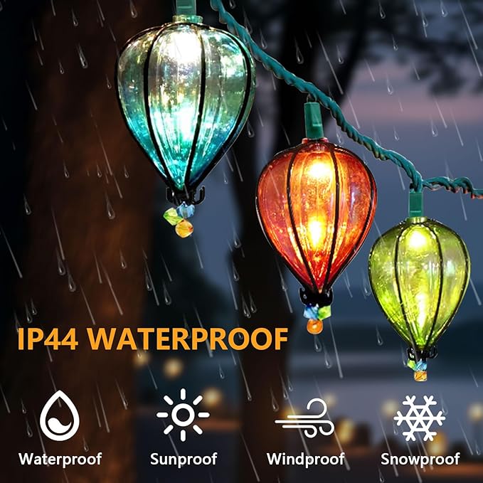 11FT Multicolor String Lights with 10 Bulbs，UL Listed Connectable Waterproof Decorative LED Fairy Hanging Curtain | Lumora