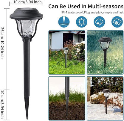 KOOVON Bright Outdoor Solar Pathway Lights,Dream Dynamic Solar Outdoor Lights Waterproof LED Solar Powered Garden Lights Solar Landscape Light for Yard Walkway Lawn Driveway Backyard (10 Pack)