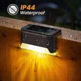 APONUO Solar Deck Lights 16 Pack, Solar Lights Outdoor Waterproof Led Solar Step Lights for Outside | Lumora