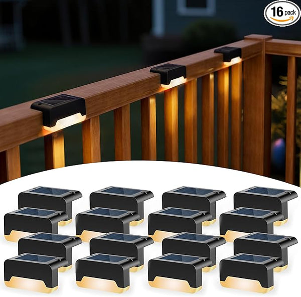 SOLPEX Solar Deck Lights, Solar Step Lights for Outside Waterproof Led Stair Light for Outdoor Fence, Balcony | Lumora