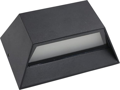 6W LED Outdoor/Indoor External Wall Sconces Light Waterproof Fixture Door Gate Step Stair Surface Mount Lamp Black Pure White