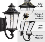 Emliviar Solar Exterior Front Porch Light with Remote Control, 3 Lighting Modes Waterproof Solar Wall Lantern, Auto | Lumora