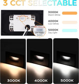 CLOUDY BAY 12V Low Voltage 3 Color Indoor and Outdoor LED Step Light,3000K/4000K/5000K Deck Lights,Stair Light,Wet | Lumora