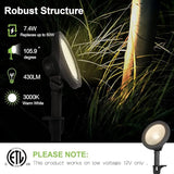 hykolity Low Voltage LED Landscape Wall Wash Light, 7.4W 430LM 12V-24V Wired Outdoor LED Spotlight, 50 Watt | Lumora