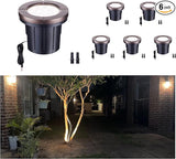 Landscape Well Light, LED Low Voltage In Ground Lights, IP67 Waterproof 12V Outdoor, Bright 6W 580LM Aluminum ORB | Lumora