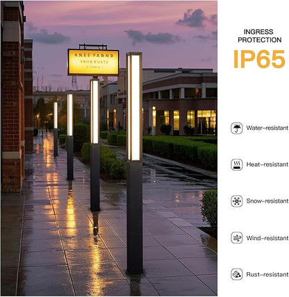 Path Light, 92" Pathway Lights, Wired Outdoor Modern Landscape LED Bollard Driveway Lighting, IP65 Waterproof Aluminum High Voltage Floor Lamp for Walkway Lawn Patio Yard Garden Decoration