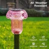 16 Pack Halloween Solar Lights Outdoor Hot Pink Solar Pathway Lights Outdoor Purple Mushroom LED Waterproof | Lumora