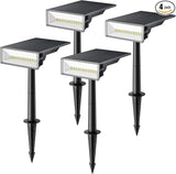 Consciot Solar Spot Lights Outdoor, 4 Pack, White, 600 Lumens, IP65 Waterproof, 6500K Daylight, Solar Landscape | Lumora
