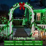 QITONG Green Solar String Lights, 2 Pack Each 66ft 200 LED Christmas String Lights Outdoor Waterproof, 8 Modes | Lumora