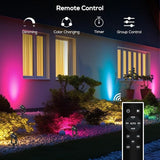 SUNTHIN Outdoor Landscape Lighting with Remote, RGBW Color Changing Spot Uplights, 12 Pack (2 * 6 Pack) | Lumora