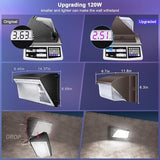 ledmo 120W LED Wall Pack Light Outdoor 6 Pack Exterior Commercial Lighting Fixture Waterproof Wall Mount for | Lumora