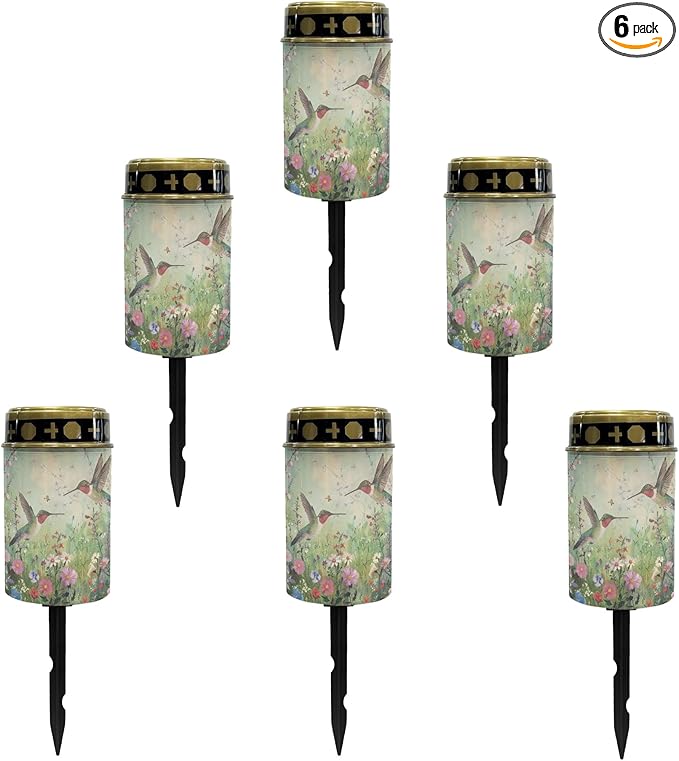 Outdoor Solar Lights Cemetery Solar Lights for Grave,LED Lantern Solar Garden Stake Lights Solar Powered Fairy Lights for Outside Solar Walkway Lights for Women Ladies,Warm White