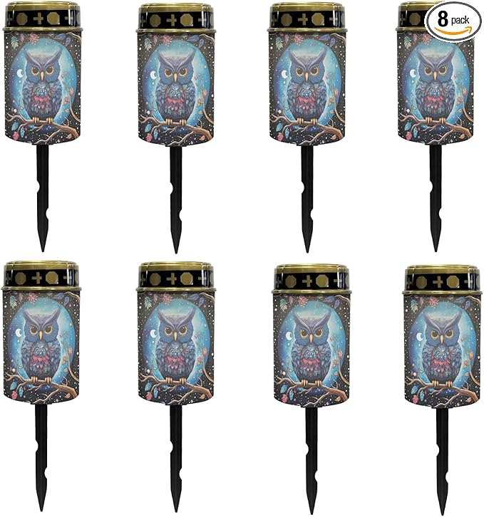 Galaxy Owl Outdoor Solar Lights for Yard Patio Landscape Lighting Solar Pathway Lights Warm White Solar Garden | Lumora