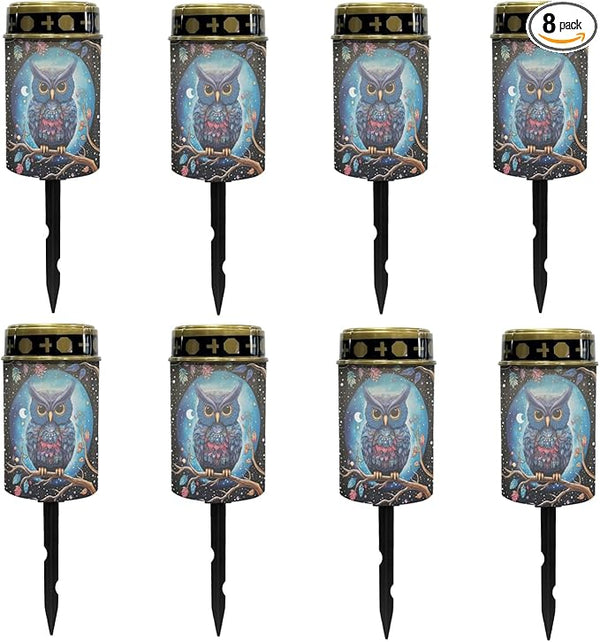 Galaxy Owl Outdoor Solar Lights for Yard Patio Landscape Lighting Solar Pathway Lights Warm White Solar Garden | Lumora