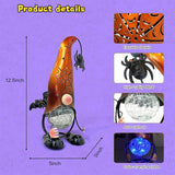 Halloween Decorations Outdoor Gnome Solar Lights, Color Changing LED Lights with Spider Web Hollowed-Out Hat | Lumora
