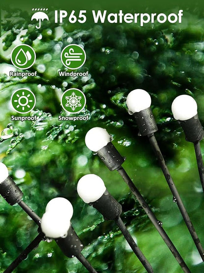 2026 Upgraded Solar Lights Outdoor, 8 Pack Solar Garden Lights with 2 Modes, Firefly Lights Outdoor Waterproof, Sway by Wind, Twinkle Firefly Light for Yard Patio Path Garden Decoration (Cool White)
