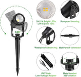 2 Pack Extendable Outdoor Landscape Lights, 12V Low Voltage Landscape Lighting IP65 Waterproof Plug-in Outdoor | Lumora