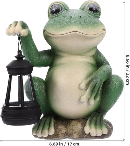 VANZACK Frog Solar Lantern Outdoor Light for Garden Landscape Charming Decoration for Patio and Flower Bed Weatherproof Solar Path Lighting