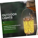 Lurrose 1pc Delicate Solar Lamp Hollowed Handle Projection Light Outdoor Decoration for Garden Balcony and Lawn | Lumora