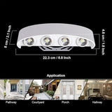 Kawell 8W Waterproof Modern Wall Light LED Wall Lamp Aluminum LED Wall Sconce Up Down Indoor Outdoor for Bathroom | Lumora