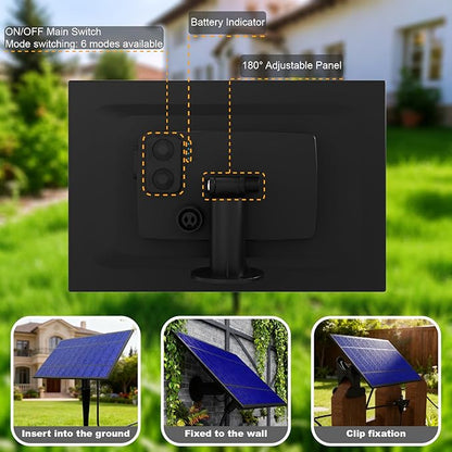 Solar Outdoor String Lights Waterproof - 48FT Color Changing Led Outside Patio Light with 20 Bulbs, Remote Control RGBW Outside Lights for House Yard Party Balcony Bistro Backyard Decor