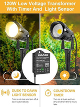 ZUCKEO 5W LED Low Voltage Landscape Lights with Timer Transformer 12V 24V Outdoor Landscape Lighting Kit with | Lumora