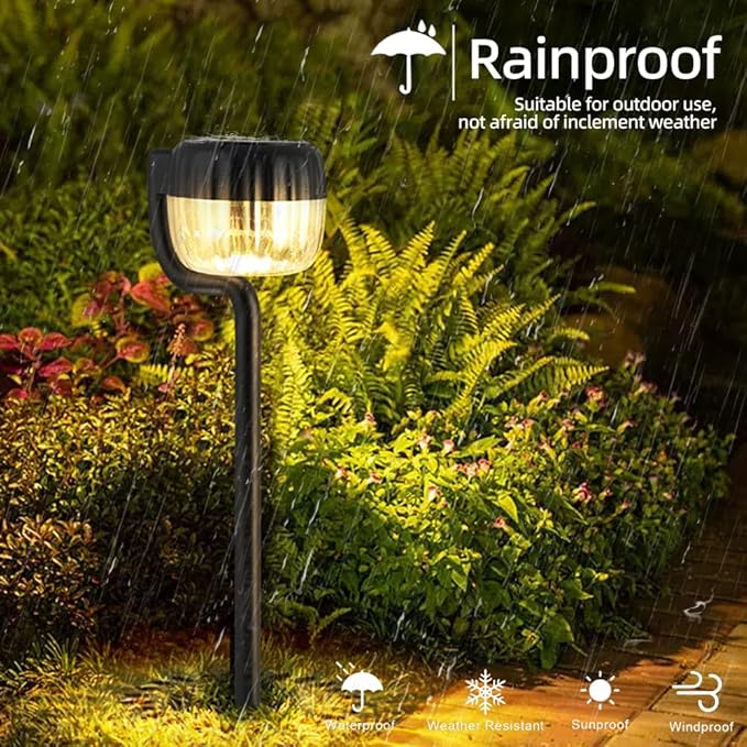 Outdoor Solar Pathway Lights, IP64 Waterproof Solar Powered Landscape Spot Light, 2 Pack Solar Decoration Garden | Lumora