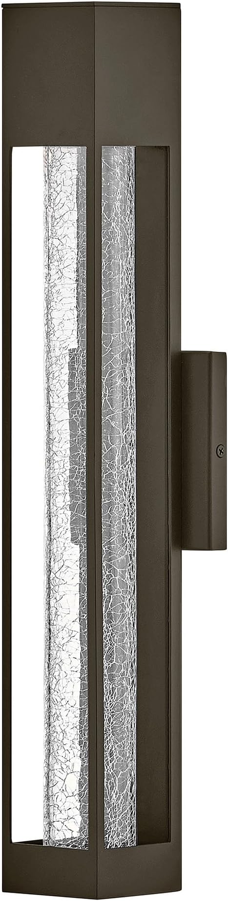 Hinkley Vapor Medium Wall Mount Outdoor Lantern - Modern, 1-Light, Aluminum, Crackle Glass, Bulb Included - Bronze | Lumora