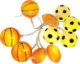 Zerodeko Sports Ball String Lights LED Sports Decoration for Parties Camping Indoor Decor Battery Operated with | Lumora