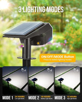 GIGALUMI Solar Spot Lights Outdoor Waterproof 6 Pack Cool White IP65, 63 LED 3 Lighting Modes Spotlights for Yard | Lumora