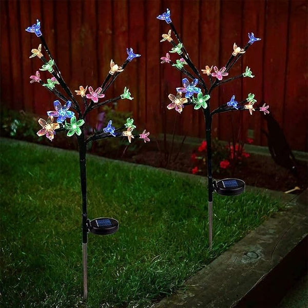Solar Flower Fairy Light, Colorful Stainless Steel Solar Path Stake Lights for Outdoor Landscape Lighting, Lawn | Lumora