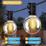100FT G40 LED Outdoor String Lights with 50 Shatterproof Bulbs + 2 Spares, E12 Socket, 2700K Warm White | Lumora