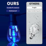 Outdoor String Lights 50FT, Outdoor Lights for Patio with 20 Dimmable RGBW LED Bulbs, IP66 Waterproof Shatterproof | Lumora