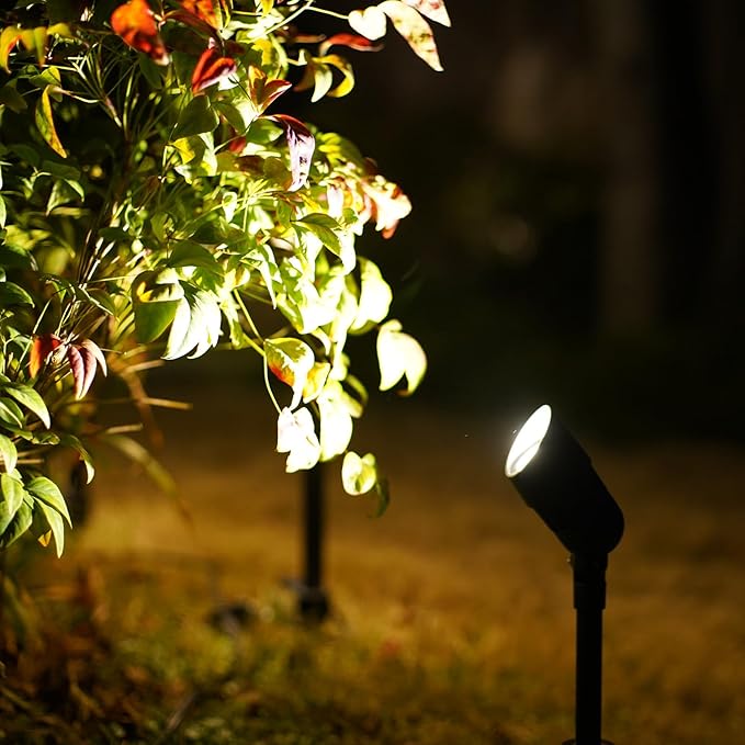 Low Voltage Spotlights 4PK Landscape Lighting Kits 2W 90 Lumen 12V AC Outdoor LED Spot Lights Warm White Light with | Lumora