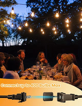 Svater Outdoor String Lights 150FT, E26 Socket, 48pcs S14 Shatterpoof Bulbs and 25ft G40 String Lights | Lumora