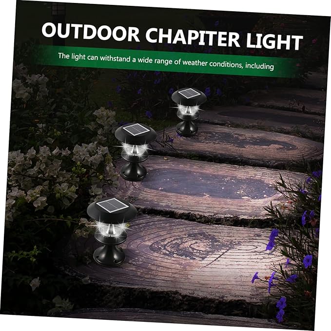 TEHAUX Round Led Solar Lawn Light Energy-Saving Solar Garden Lamp for Pathways Patios and Yards Durable Easy to Install Eco-Friendly Outdoor Lighting