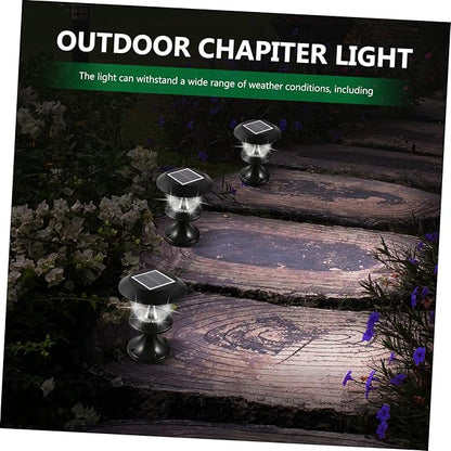 TEHAUX Round Led Solar Lawn Light Energy-Saving Solar Garden Lamp for Pathways Patios and Yards Durable Easy to Install Eco-Friendly Outdoor Lighting