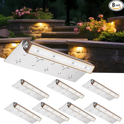 7 Inch Retaining Wall Lights Hardscape Lighting IP67 Waterproof, LED Outdoor Step Lights Low Voltage 12V, 2700K Warm White, Landscape Lights for Outdoor Stone Walls Patio Deck Stair Fence